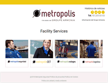 Tablet Screenshot of metropolisgrupo.com